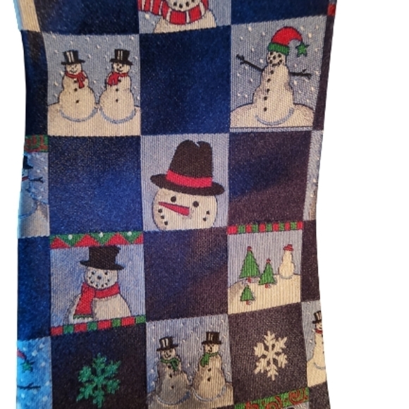 St Nichs tie shop snowman blue ties - Picture 2 of 3